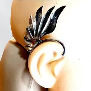 Silver Metal Fairy Wing Ear Cuff